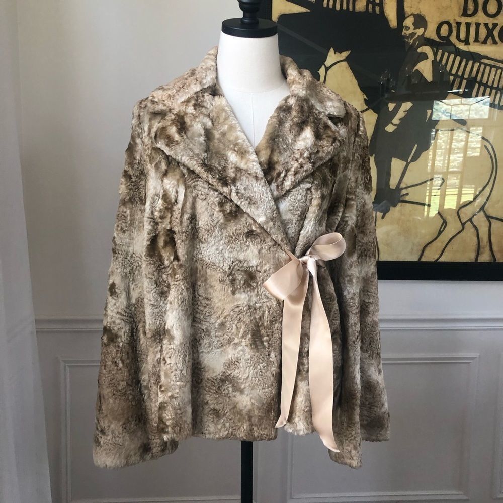 Tara Jarmon Manteau Money Faux Fur Honey 40 8